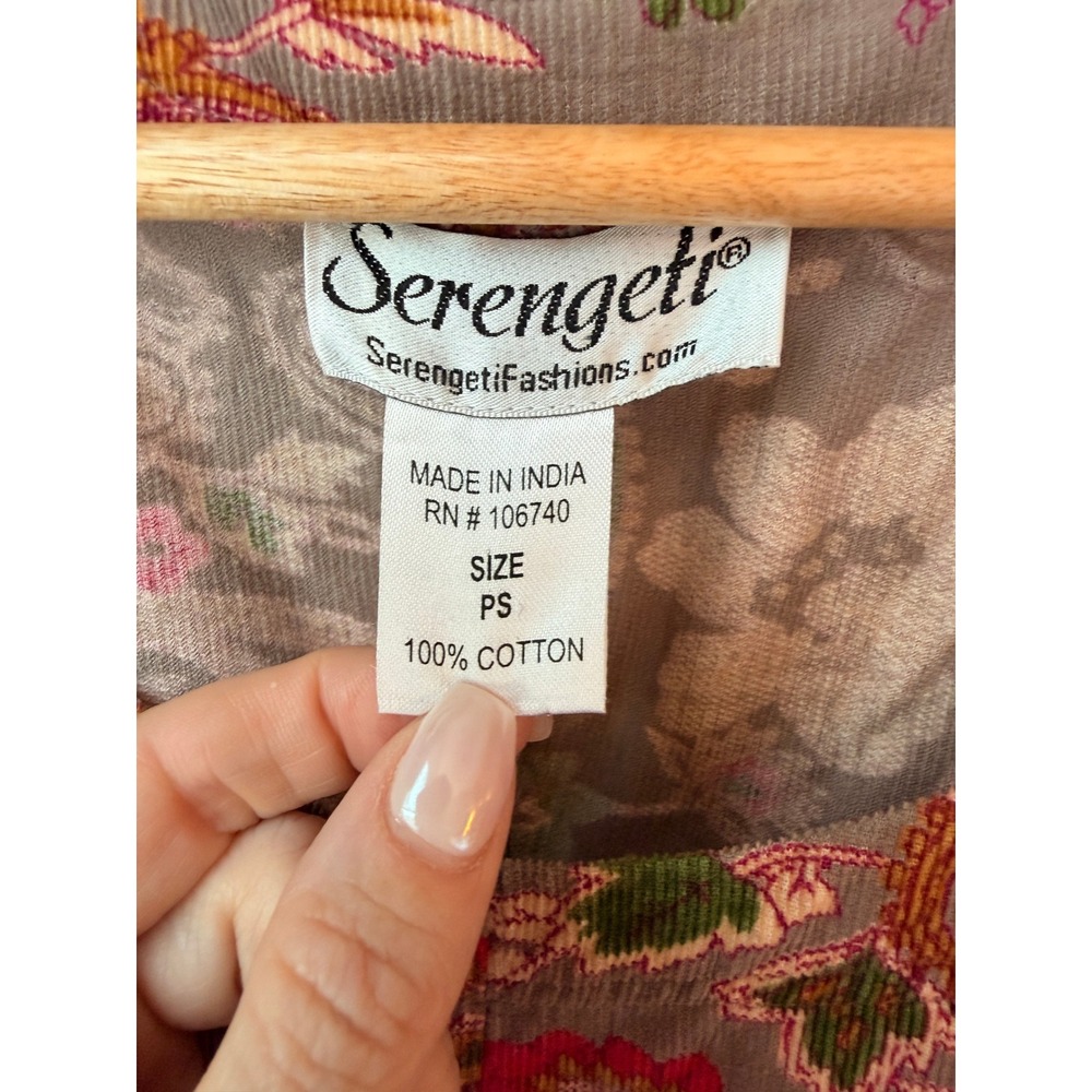 Vintage Serengeti Womens Petite Small Corduroy Paisley Jumper Dress Cotton PS - Picture 3 of 9